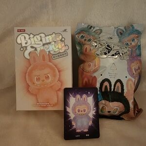 Pop Mart Monsters Big Into Energy Labubu V3 | LUCK | Authentic New Sealed Bag